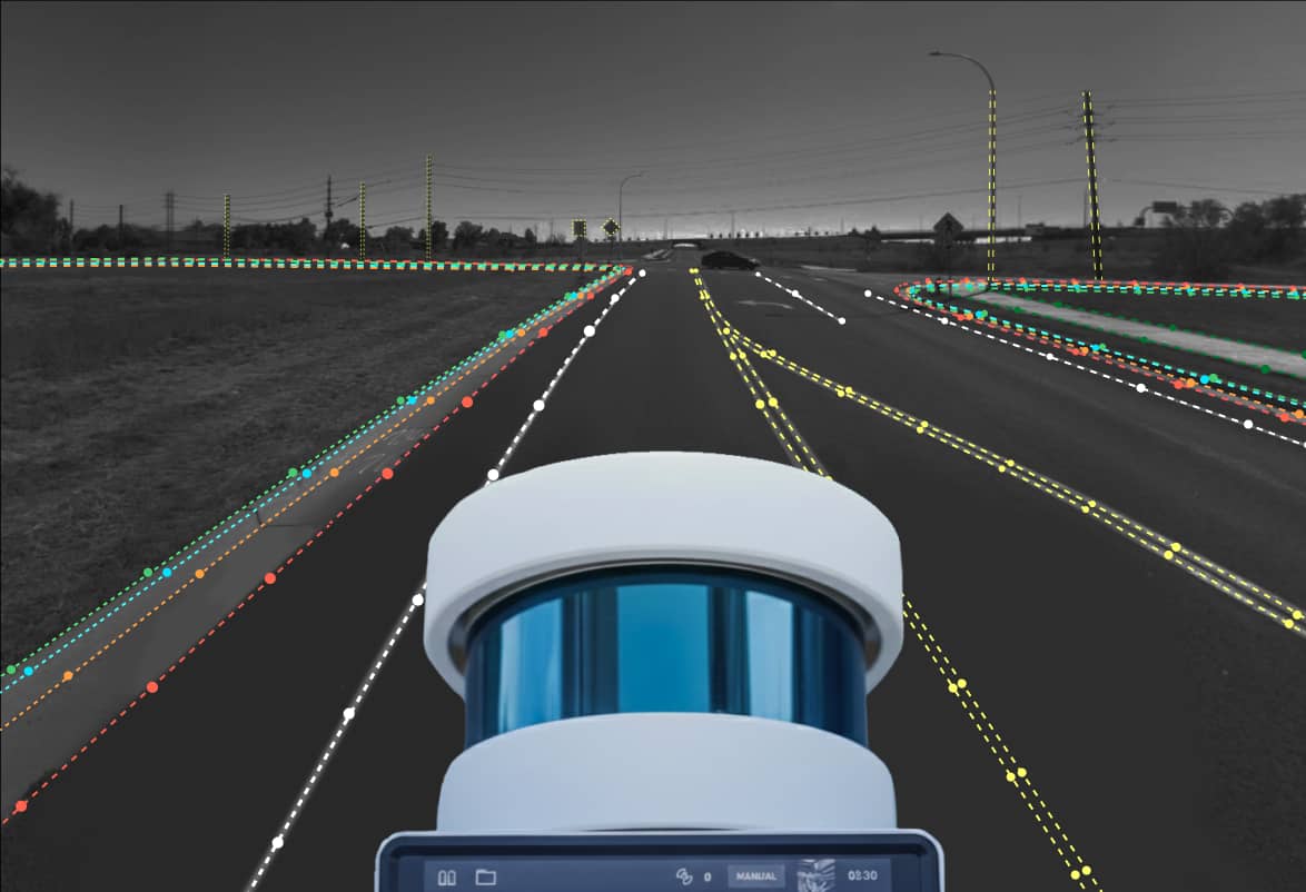 Mach9 Digital Surveyor + NavVis hero visual — point-cloud and feature-extraction workflow