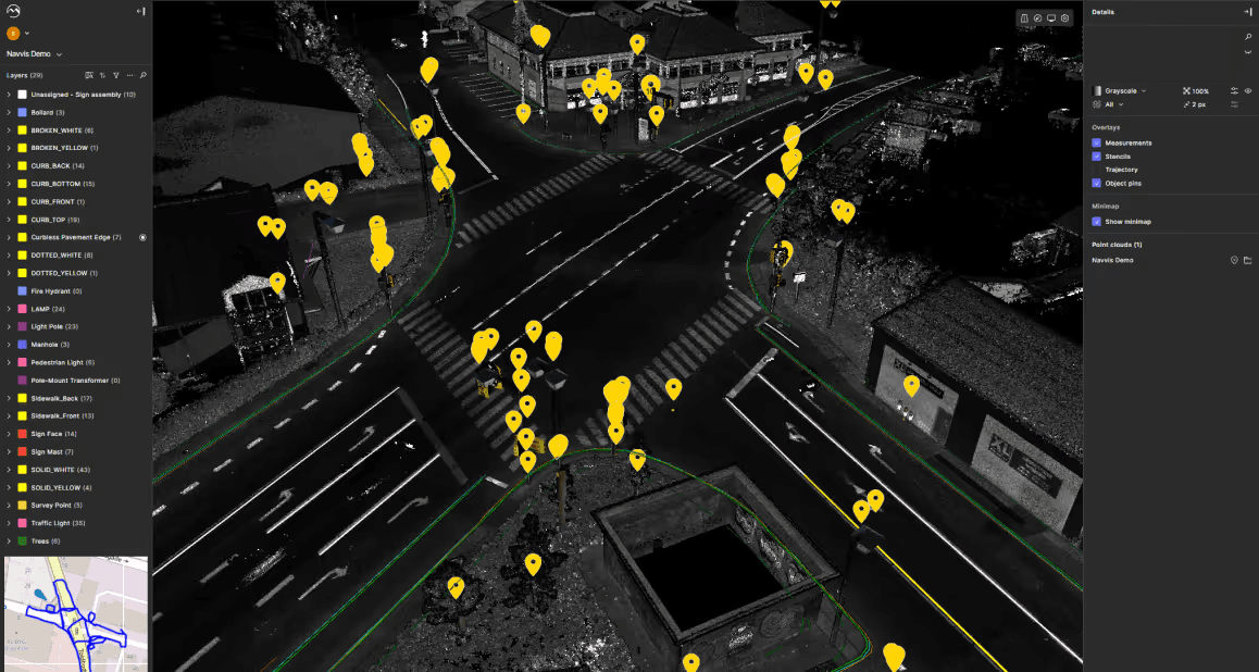 Data imported from NavVis IVION to Mach9