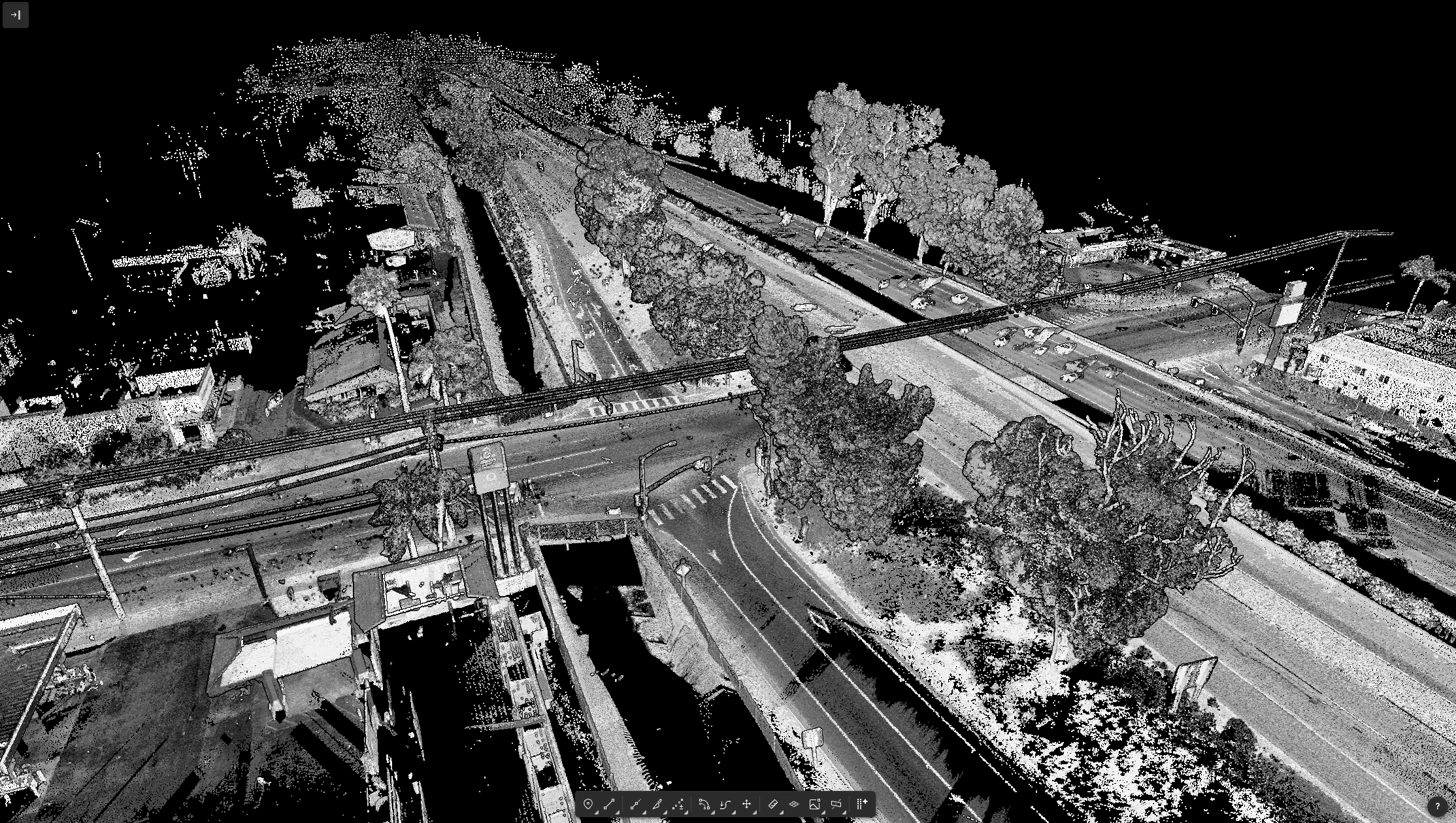 DENSE HIGHWAY CORRIDOR POINT CLOUD