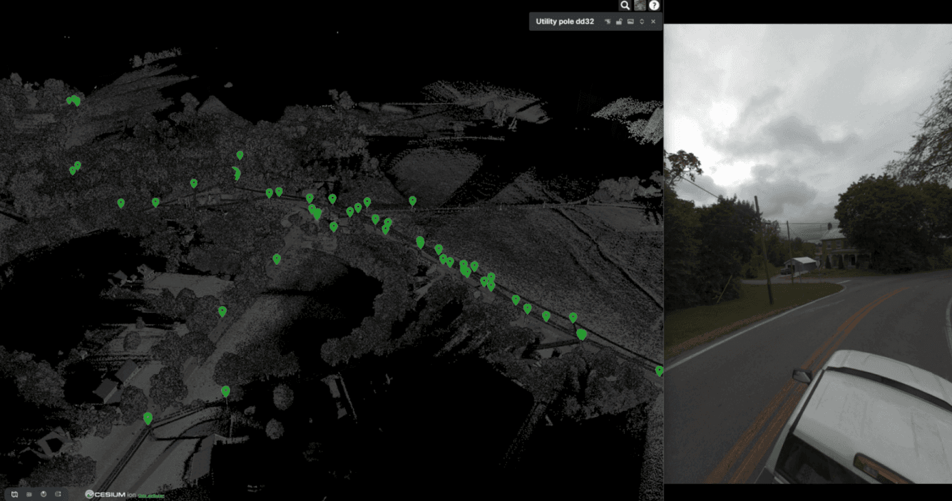CARROLL COUNTY LIDAR DATA AND IMAGERY CAPTURED BY FIBERSMITH, VIEWED IN DIGITAL SURVEYOR