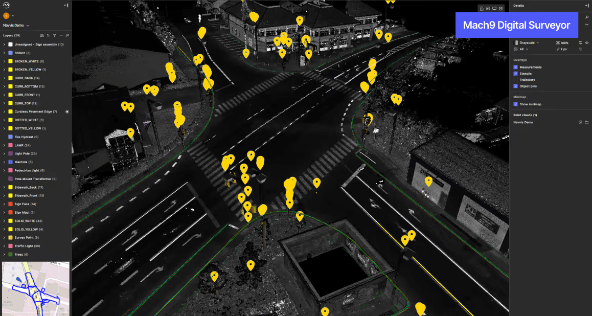 Data imported from NavVis IVION into Mach9 Digital Surveyor