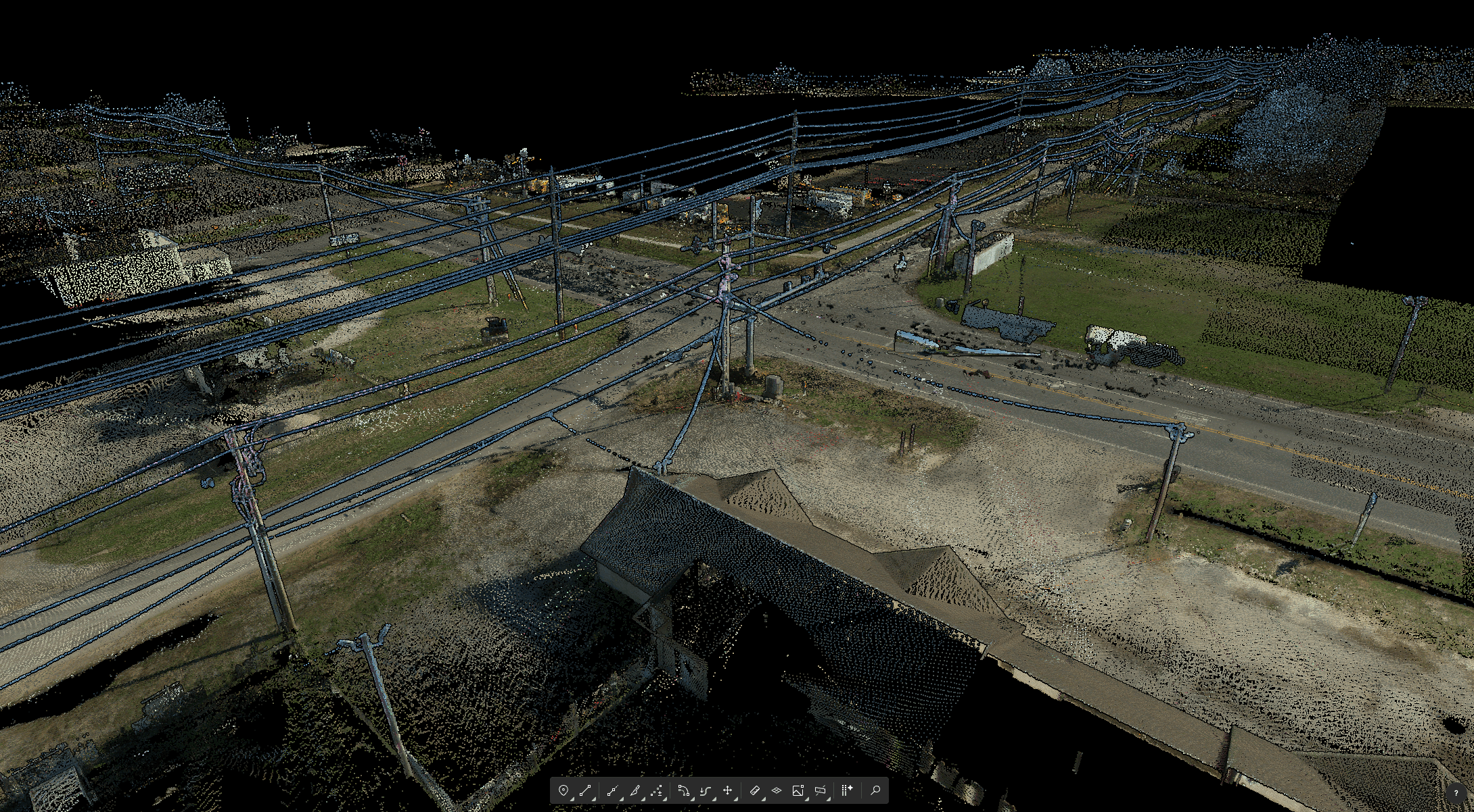 DENSE HIGHWAY CORRIDOR POINT CLOUD